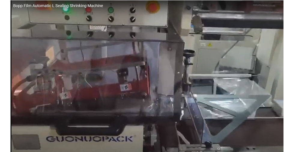 BOPP FILM AUTOMATIC L SHRINK SEALING MACHINE VIDEO