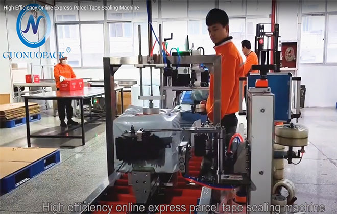High Efficiency Online Express Parcel Tape Sealing Machine